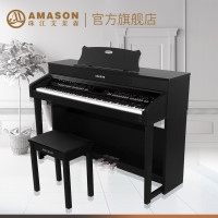 珠江艾茉森F70重锤88键专业成人家用电子数码钢琴儿童初学者电钢 黑色