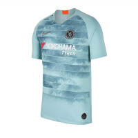 919250-453耐克(Nike)切尔西2018/19赛季第二客场儿童短袖队服锦纶四季运动T恤 天蓝色 L