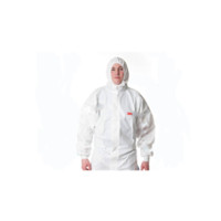 3M 4515白色带帽连体防化服L
