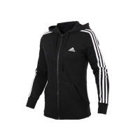 阿迪达斯(adidas) S97065女装 运动服上衣针织夹克跑步休闲外套 黑色女S97065 S