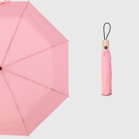 FEINUO菲诺 森系全自动雨伞纯色折叠晴雨两用小清新女神防晒防紫外线伞 粉色