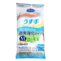 ST/艾饰庭橡胶树脂塑胶薄款指尖加厚防水手套 M号 绿色/双
