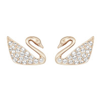 [直营]施华洛世奇(SWAROVSKI) 进口天鹅耳钉时尚耳饰 人造水晶 送恋人 天鹅耳钉5144289