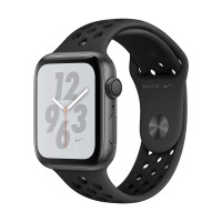 苹果Apple Watch Series 4GPS 苹果智能手表深空灰铝金属表壳搭配黑色 NIKE+ 44m