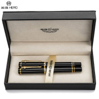 英雄(HERO)9072钢笔对笔男女练字书法美工笔生日礼物商务 单支装 黑色