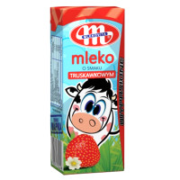 妙可草莓味牛奶200ml*30盒/箱