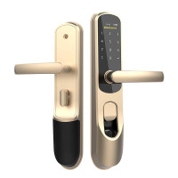 金指码指纹锁家用防盗门 电子门锁 密码锁大门锁智能锁防盗锁E3 金色 通用型