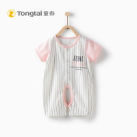 童泰TONGTAI婴幼儿内衣夏季婴儿半袖连体衣1-18个月男女宝宝短袖哈衣爬服婴幼儿通用80cm 粉色 66cm
