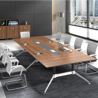 匡大 办公桌简约时尚板式会议桌2.8米钢架会议桌KDHY12 2.8*1.4米