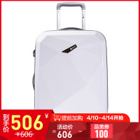 法国大使(delsey)时尚拉杆箱 PC旅行箱24英寸防爆拉链万向轮行李箱 0619 白色 20英寸-可登机