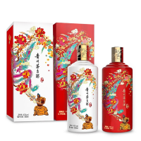 贵州茅台酒 飞天茅台 喜宴（优雅白+中国红）43度 500ml*2瓶组合装 酱香型白酒
