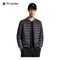 三极户外(Tripolar) TP9075 羽绒服男运动轻薄休闲男装立领冬装加肥加大码外套 灰色 3XL