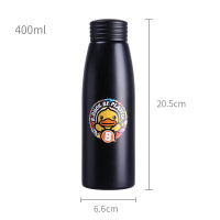 Face保温杯 BD-V2 400ml 男女士学生通用可爱简约文艺保温杯 316不锈钢保温杯 情侣便携水杯 玛瑙黑 400ml