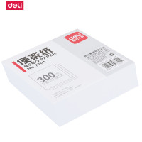 得力(deli)7701便条纸便签纸300页/本记事白纸方便拿取不易粘连白纸 5本 5本