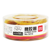 得力(deli) 3214 橡皮筋 50g/筒 黄色 单筒装