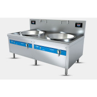 沁鑫（QINXIN）QX-D1000II-E130 商用电磁双头大炒炉 2*30kw