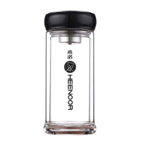 希诺双层玻璃杯200ML 白色