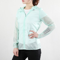 阿迪达斯(adidas) DT4813女运动服上衣连帽休闲外套防风衣 绿色 L