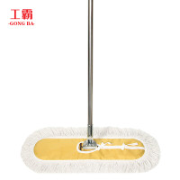 工霸（GONGBA）不锈钢杆平板拖把 尘推排拖拖布 精品加厚米黄 40CM