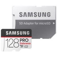 三星(SAMSUNG) 128G microSDXC UHS-1 高度耐用存储卡 +SD适配器