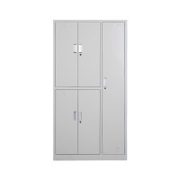 鸿业盛大(HONG YE SHENG DA)透气孔设计5门更衣柜(高1800mm*宽970mm*深420mm) 银色