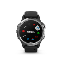 佳明GARMIN飞耐时5Plus心率音乐NFC高尔夫GPS户外运动导航功能手表防水100m（黑色银框）
