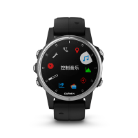 佳明GARMIN飞耐时5sPlus健身音乐时尚NFC支付GPS导航户外运动功能手表防水100m（动力银普通镜面）