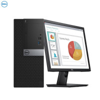 戴尔(DELL)OptiPlex5060MT商用台式电脑 23.8英寸屏（i3-8100 8G 1T+256G固 刻录）