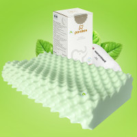 PARATEX负离子泰国原装进口天然乳胶枕头多功能枕颈椎枕记忆羽毛护颈枕头枕芯 绿色 负离子按摩枕