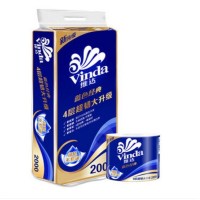 维达(Vinda) 蓝色经典柔韧有芯卫生纸 四层大卷纸 200g*10卷筒纸巾