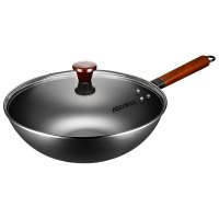 爱仕达（ASD) 铁锅CF32F4WG不易锈精铁爆炒锅32cm