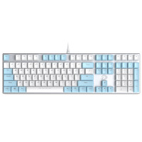 达尔优（dareu）108机械合金板-白蓝色黑轴 机械键盘