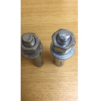ZDET 普通镀锌螺栓 M16,50mm,钢,镀锌,配平垫弹簧垫螺母