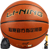 李宁LI-NING CBA联赛官方篮球室内外PU材质蓝球儿童成人lanqiu LBQG044-P LBQG044-P