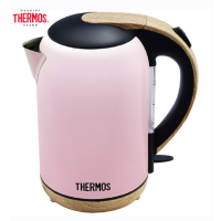 膳魔师（THERMOS）电热水壶 304不锈钢壶身烧水壶 EHA-1313A-P 1.7L 珠光粉宁选 粉色