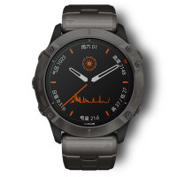 佳明（GARMIN）Fenix6X Pro太阳能充电黑色硅胶表带户外运动智能手表心率血氧音乐支付跑步越野GPS腕表