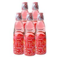 日本进口 哈达 波子汽水草莓味碳酸饮料 200ml*5瓶