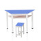 蓝色课桌椅一套