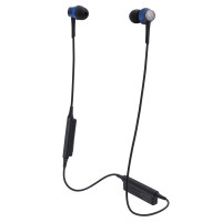 Audio Technica/铁三角 ATH-CKR55BT 蓝色 无线蓝牙线控入耳式颈挂耳机