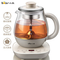 小熊(bear) 煮茶器 ZCQ-A08H2 养生壶煮茶器煮茶壶电水壶热水壶烧水壶电热水壶迷你玻璃花茶壶 白色 煮茶器