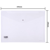 [精选]得力(deli)8308文件袋A4透明塑料文件袋 10个装 白色