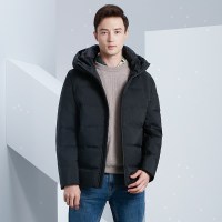 雅鹿男士羽绒服短款2019新款韩版加厚青年休闲时尚冬季保暖外套男 黑色 190