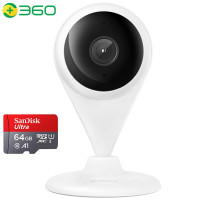360 摄像头监控 小水滴AI版1080P高清+闪迪64G内存卡