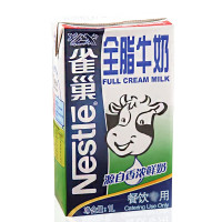 雀巢(Nestle) 全脂牛奶1L直饮咖啡拉花雀巢全脂牛奶奶茶店专用