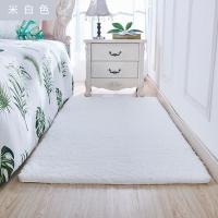 家用地毯卧室床边毯少女心满铺房间网红垫子客厅毛绒床前地垫_911_331 0.8x2米 米白色