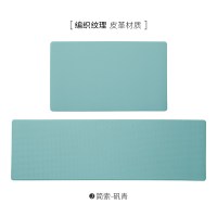 厨房纯色长条地垫家用防滑垫抗污防水防油脚垫pvc皮革可擦洗地毯_2 单个装:长150cmx宽45cm 简索-矾青