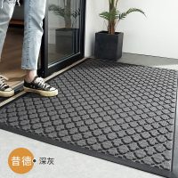 别墅环保入户橡胶地垫刮沙除尘地毯家用口垫进户厅耐磨脚垫_3 90x150cm【家用商用/通通能驾驭】 昔德-深灰