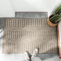 入户地垫进防滑垫家用口地毯入脚垫玄关耐磨防滑客厅垫_8 60x90cm 时光回廊-棕