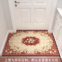 入户地垫垫进踩脚垫子可裁剪口家用欧式客厅厨房地毯卧室_1_187 0.5&times;0.8米（支持裁剪，可定制） 乳白色欧式白花