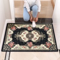 欧式地垫垫进入户口脚垫进垫子厅玄关卧室家用客厅地毯_1_434 60×90CM 165深蓝